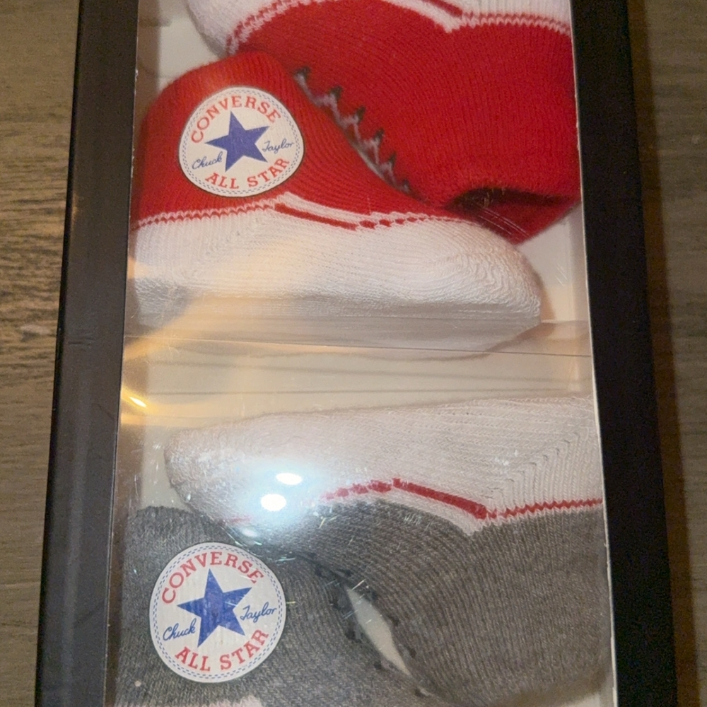 2 Pair Infant Booties. Converse
